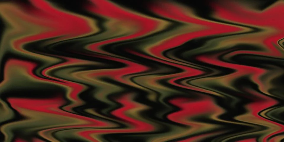 Wavy fluid texture creating a dynamic abstract pattern with flowing black, red Stock Illustration