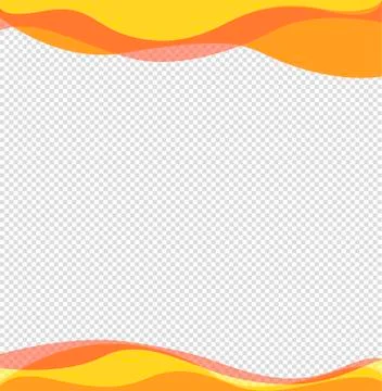 Wavy frame design element. Decor for brochure, banner, flyer. Color wave, cur Stock Illustration