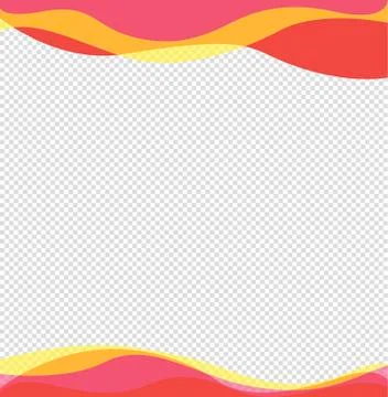 Wavy frame design element. Decor for brochure, banner, flyer. Color wave, cur Stock Illustration