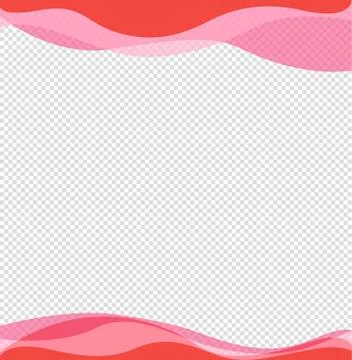 Wavy frame design element. Decor for brochure, banner, flyer. Color wave, cur Stock Illustration
