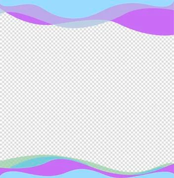 Wavy frame design element. Decor for brochure, banner, flyer. Color wave, cur Stock Illustration