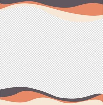 Wavy frame design element. Decor for brochure, banner, flyer. Color wave, curve Stock Illustration