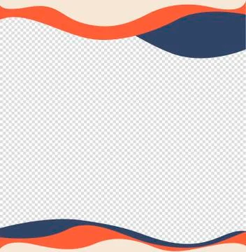 Wavy frame design element. Decor for brochure, banner, flyer. Color wave, curve Stock Illustration