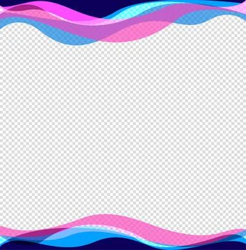 Wavy frame design element. Decor for brochure, banner, flyer. Color wave, curve Stock Illustration