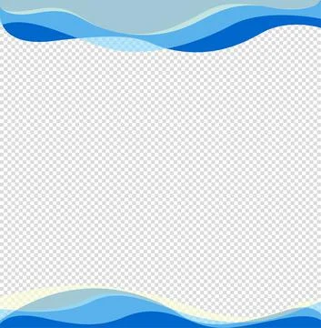 Wavy frame design element. Decor for brochure, banner, flyer. Color wave, curve Stock Illustration