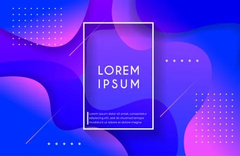 Wavy geometric background with abstract fluid shapes Stock Illustration