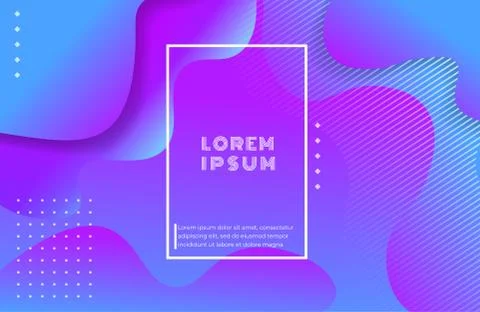 Wavy geometric background with abstract fluid shapes. Stock Illustration