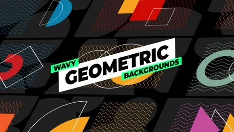 Wavy Geometric Backgrounds After Effects stock