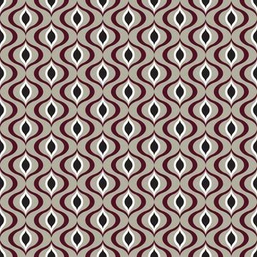 Wavy geometric composition. Seamless vector pattern. Stock Illustration