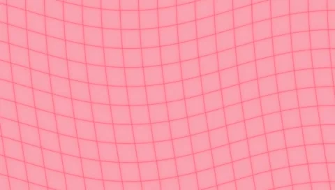 Wavy geometric pink grid pattern with glowing red seamless vibrant background Stock Footage 310259435