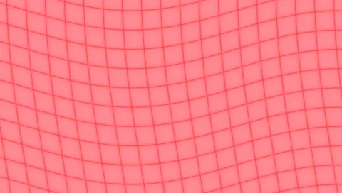 Wavy geometric pink grid pattern with glowing red seamless vibrant background Stock Footage 310259522