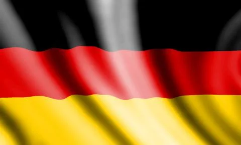 Wavy german flag illustration Stock Illustration