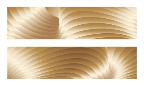 Wavy golden parallel gradient lines, ribbons, silk. Golden with shades of y.. Stock Illustration