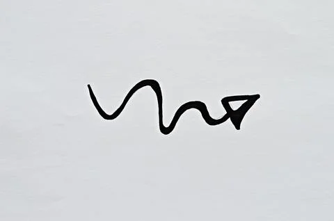 Wavy graceful smooth Hand drawn black chalk arrows. Concept of business, choo Stock Illustration