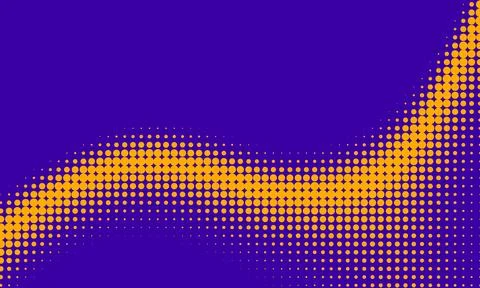 Wavy gradient halftone dots background. Vector illustration. Big wave Stock Illustration