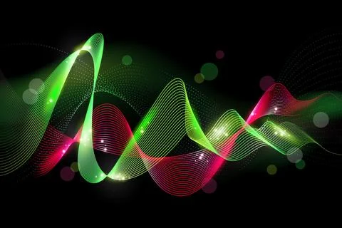 Wavy gradient lights background Illustrazione stock