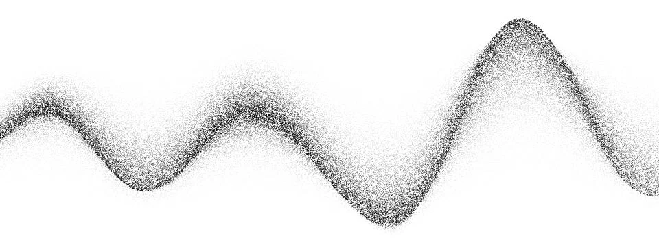 Wavy grain gradient texture. Black stippled fluid background. Grunge noise 스톡 일러스트