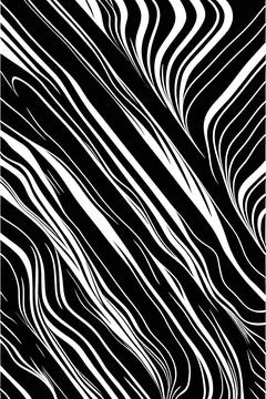 Wavy graphic pattern in black and white background Illustrazione stock