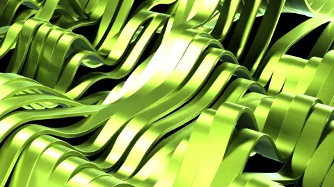 Wavy green abstract background with dynamic curves and smooth animation Stock Footage 327570790