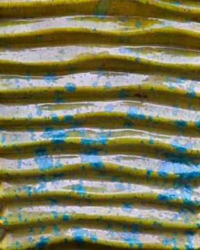 Wavy green ceramic Stock Photos