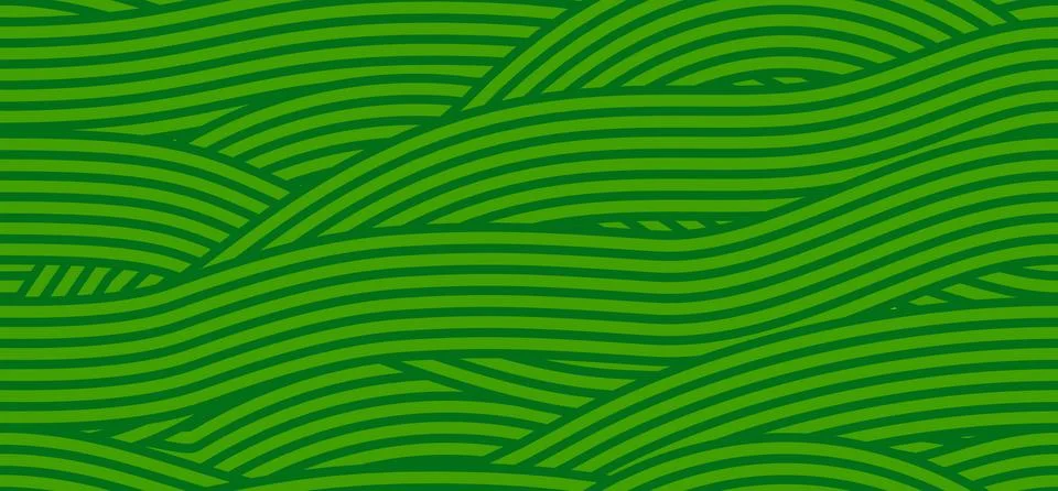 Wavy green farm field pattern background Stockillustratie
