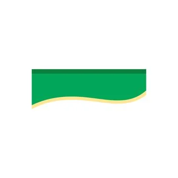 Wavy green lower third for video editing and broadcasting Stock Illustration