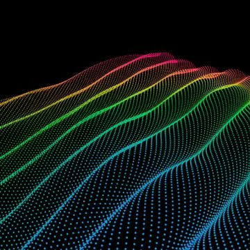 Wavy Grid Background. 3d Abstract Vector Illustration. Illustrazione stock