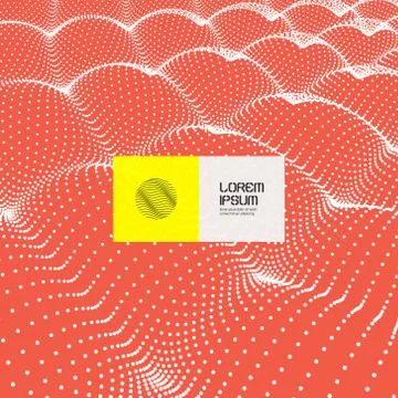 Wavy grid background for banner, flyer, book cover, poster.Dynamic effect. Stock Illustration