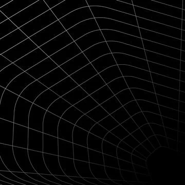 Wavy grid distortion dynamic fluid futuristic black and white background Stock Illustration
