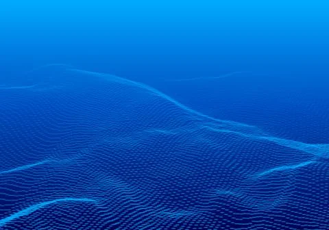 Wavy grid of dots. Abstract vector background Stock-Illustration