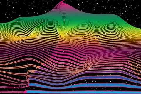 Wavy Grid Stock Illustration