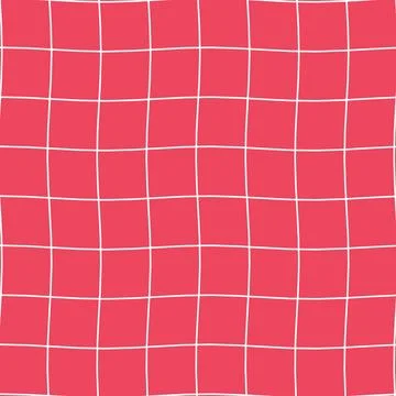 Wavy grid pattern in rose red with white lines for modern graphic design ov.. イラスト素材