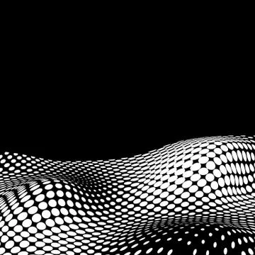 Wavy Halftone Background For Text. Vector Illustration Stock Illustration