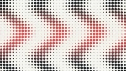 Wavy halftone dot pattern shifting in warm orange and dark earth tones dots Stock Footage 347857777