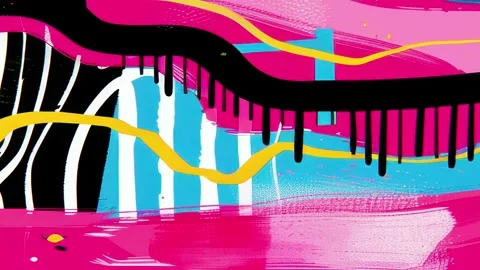 Wavy Hand Drawn Pattern Background Seamless Loop Видео 328313668