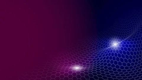 Wavy hexagon net abstract background. suitable for poster, banner and other d Stock Illustration