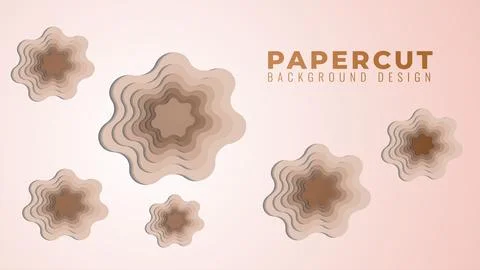 Wavy Hole Papercut Layers Vector Illustration. Abstract Background Design T.. Stock Illustration