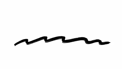 Wavy horizontal black line in hand drawn scribble animation on white background Video stock 274908218
