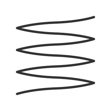 Wavy horizontal lines, icon in line design. wave, lines, horizontal, flow Stock Illustration