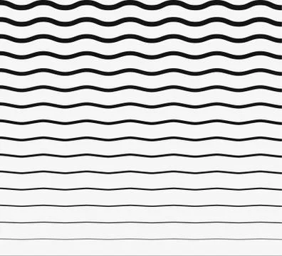 Wavy horizontal lines. Vector illustration, flat design. Stock Illustration