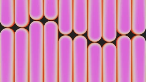 Wavy Interlocking Pink and Orange Gradient Tubes Pattern Stock-Footage 334239490