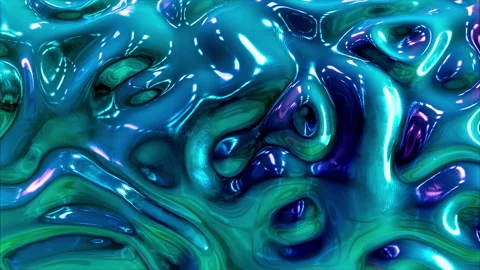 Wavy Iridescent Abstract Seamless Looping Background Video stock 263305216