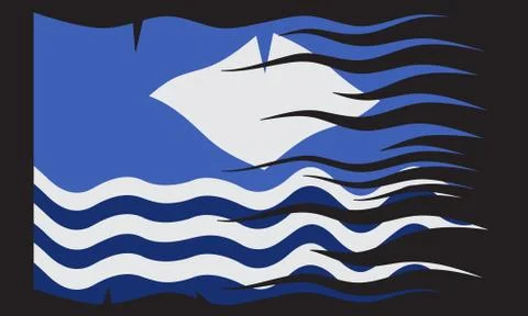 Wavy Isle Of Wight Flag Stock Illustration
