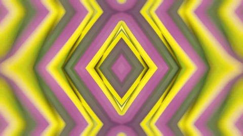 Wavy kaleidoscopic background 3d rendering digital seamless loop animation HD Stock Footage 207666432