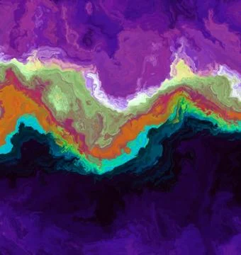 Wavy layers of different colors on solid sheet of wallpaper Stock Illustration