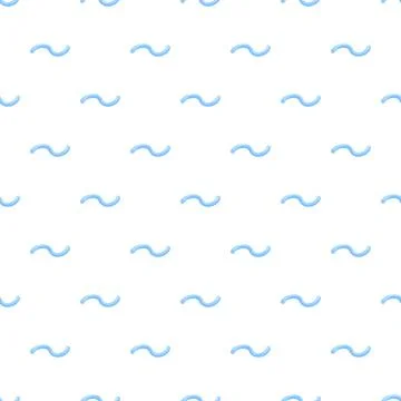 Wavy light blue lines seamless pattern Illustrazione stock