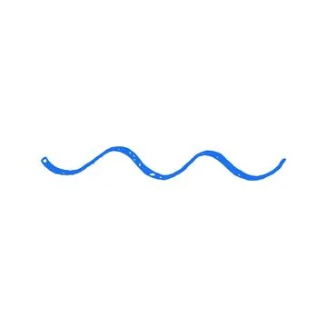 Wavy Line Abstract Element Hand Drawn Doodle Vector Illustration For Fluid .. Stock Illustration