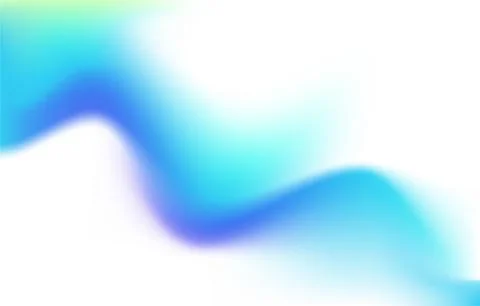 Wavy line from color - blue gradient. Wave on a white background Stock Illustration