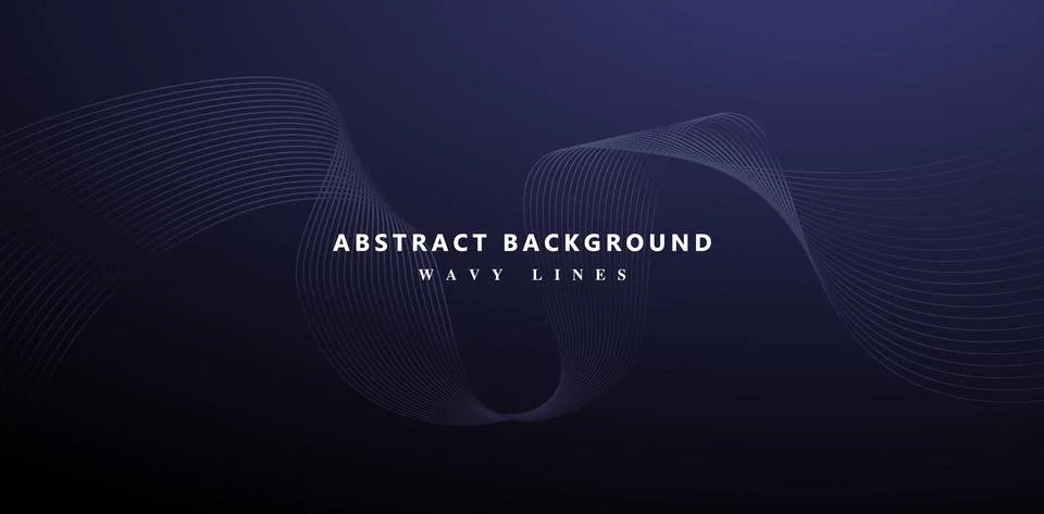 Wavy line dark background Stock Illustration