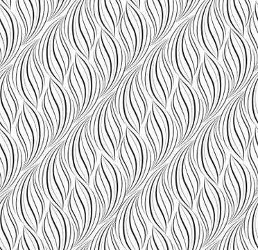 Wavy line dot seamless pattern. Floral texture. Abstract background 스톡 일러스트
